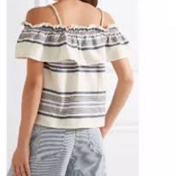 Splendid Striped Off-Shoulder Top with Adjustable Spaghetti Straps Size XL - Picture 5 of 11